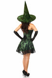 Lavish 3 PC Green Lace Corset Dress Costume - Daisy Corsets - Flyclothing LLC
