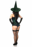Lavish 3 PC Spellbound Green Lace Witch Corset Costume - Daisy Corsets - Flyclothing LLC