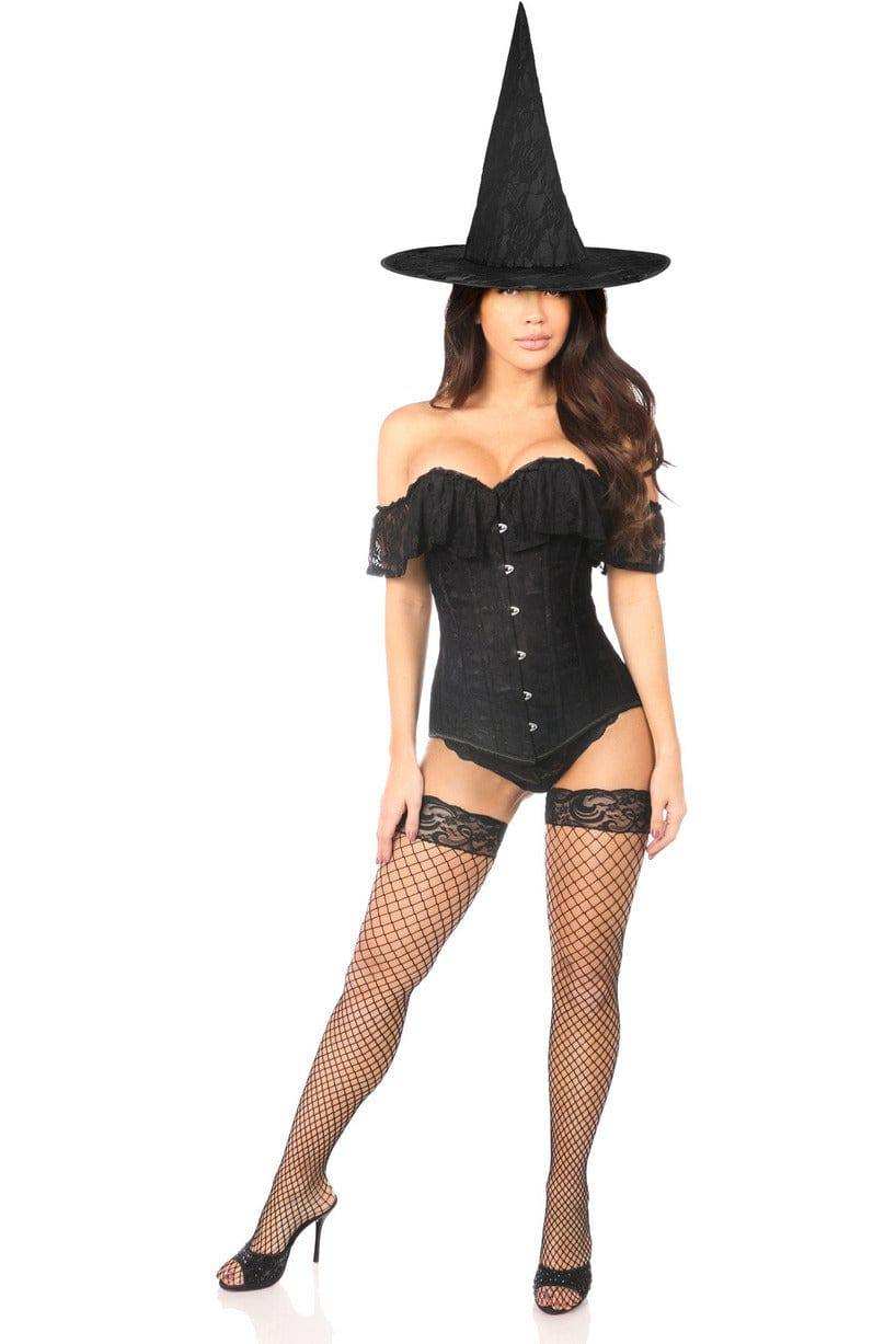 Daisy Corsets Lavish 3 PC Premium Lace Witch Corset Costume - Daisy Corsets - Flyclothing LLC