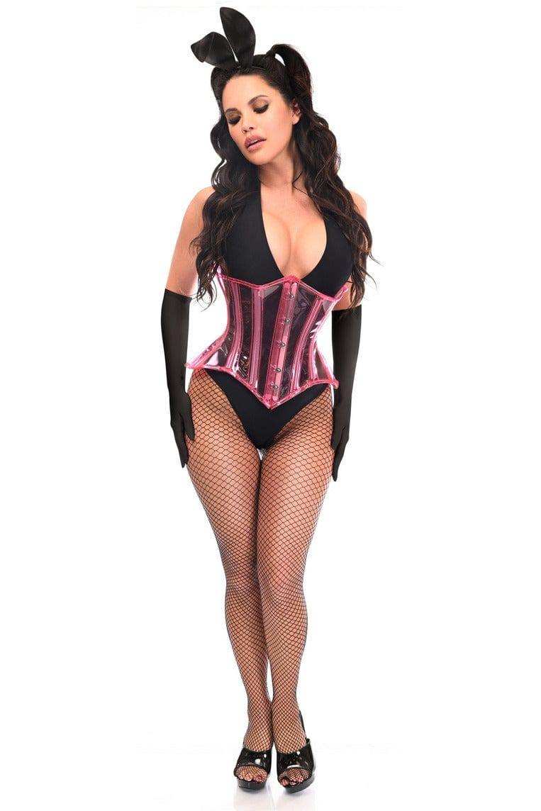 Daisy Corsets Lavish 4 PC Pink Festival Bunny Corset Costume - Daisy Corsets - Flyclothing LLC