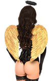 Daisy Corsets Lavish 4 PC Vinyl Golden Angel Corset Costume - Daisy Corsets - Flyclothing LLC