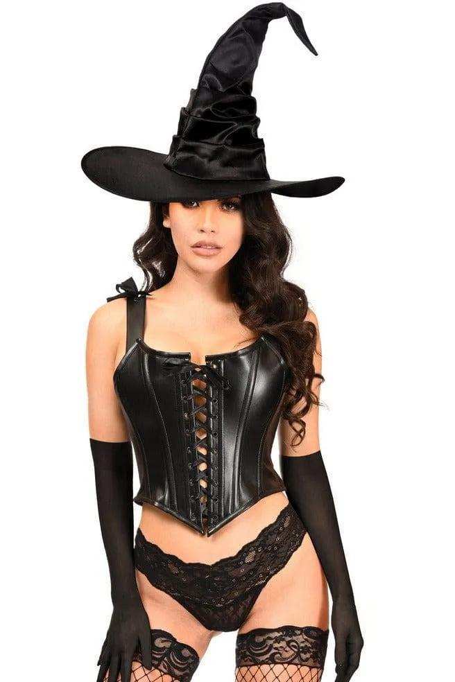 Daisy Corsets Lavish 3 PC Faux Leather Witch Corset Costume - Daisy Corsets - Flyclothing LLC