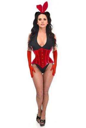 Daisy Corsets Lavish 4 PC Red Festival Bunny Corset Costume - Daisy Corsets - Flyclothing LLC