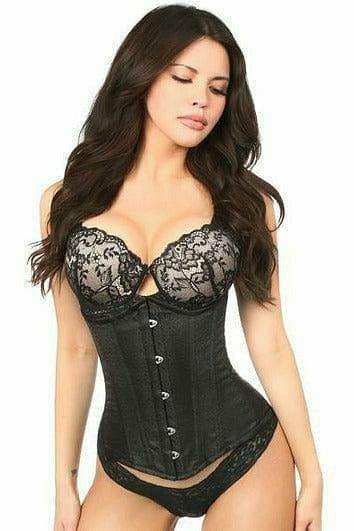 Daisy Corsets Lavish Black Brocade Underbust Corset - Daisy Corsets - Flyclothing LLC