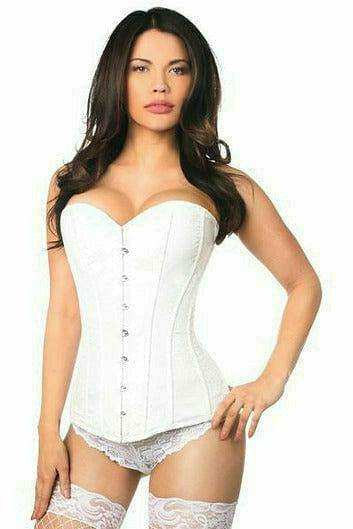 Daisy Corsets Lavish White Brocade Corset - Daisy Corsets - Flyclothing LLC