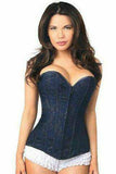 Daisy Corsets Lavish Navy Blue Lace Overbust Corset w/Zipper - Daisy Corsets - Flyclothing LLC