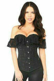 Daisy Corsets Lavish Black Lace Off-The-Shoulder Corset - Daisy Corsets - Flyclothing LLC