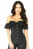 Daisy Corsets Lavish Black Lace Off-The-Shoulder Corset - Daisy Corsets - Flyclothing LLC