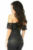 Daisy Corsets Lavish Black Lace Off-The-Shoulder Corset - Daisy Corsets - Flyclothing LLC
