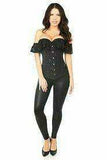 Daisy Corsets Lavish Black Lace Off-The-Shoulder Corset - Daisy Corsets - Flyclothing LLC