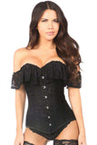 Daisy Corsets Lavish Black Lace Off-The-Shoulder Corset - Daisy Corsets - Flyclothing LLC