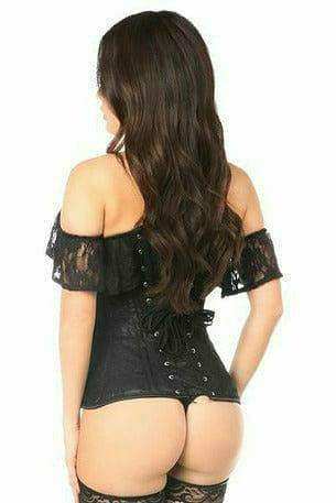 Daisy Corsets Lavish Black Lace Off-The-Shoulder Corset - Daisy Corsets - Flyclothing LLC