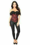 Daisy Corsets Lavish Red Lace Off-The-Shoulder Corset - Daisy Corsets - Flyclothing LLC
