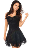 Daisy Corsets Lavish Black Lace Corset Dress - Daisy Corsets - Flyclothing LLC