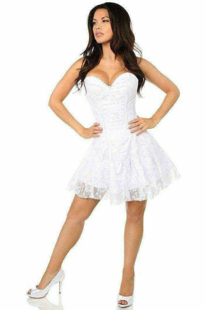 Daisy Corsets Lavish White Lace Corset Dress - Daisy Corsets - Flyclothing LLC