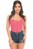 Daisy Corsets Lavish Pink Lace Overbust Corset w/Zipper - Daisy Corsets - Flyclothing LLC