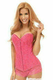 Daisy Corsets Lavish Pink Lace Overbust Corset w/Zipper - Daisy Corsets - Flyclothing LLC