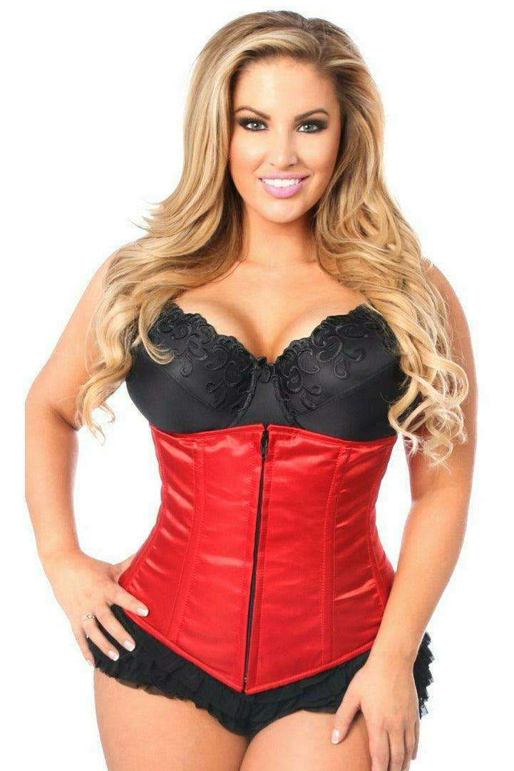 Daisy Corsets Lavish Red Underbust Zipper Corset - Daisy Corsets - Flyclothing LLC