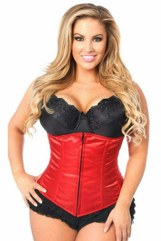 Daisy Corsets Lavish Red Underbust Zipper Corset - Daisy Corsets - Flyclothing LLC