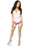 Daisy Corsets Lavish White Underbust Zipper Corset - Daisy Corsets - Flyclothing LLC