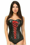 Daisy Corsets Lavish Wet Look Faux Leather Lace-Up Over Bust Corset - Daisy Corsets - Flyclothing LLC