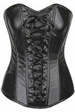 Daisy Corsets Lavish Wet Look Faux Leather Lace-Up Over Bust Corset - Daisy Corsets - Flyclothing LLC