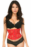 Daisy Corsets Lavish Red Sheer Lace Waist Cincher Corset - Daisy Corsets - Flyclothing LLC