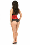 Daisy Corsets Lavish Red Sheer Lace Waist Cincher Corset - Daisy Corsets - Flyclothing LLC