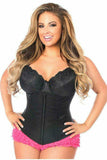 Daisy Corsets Lavish Black Underbust Zipper Corset - Daisy Corsets - Flyclothing LLC
