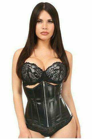 Daisy Corsets Lavish Wet Look Under Bust Corset - Daisy Corsets - Flyclothing LLC