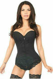 Daisy Corsets Lavish Black Cotton Overbust Corset - Daisy Corsets - Flyclothing LLC