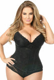 Daisy Corsets Lavish Black Underbust Corset w/Black Lace Overlay - Daisy Corsets - Flyclothing LLC