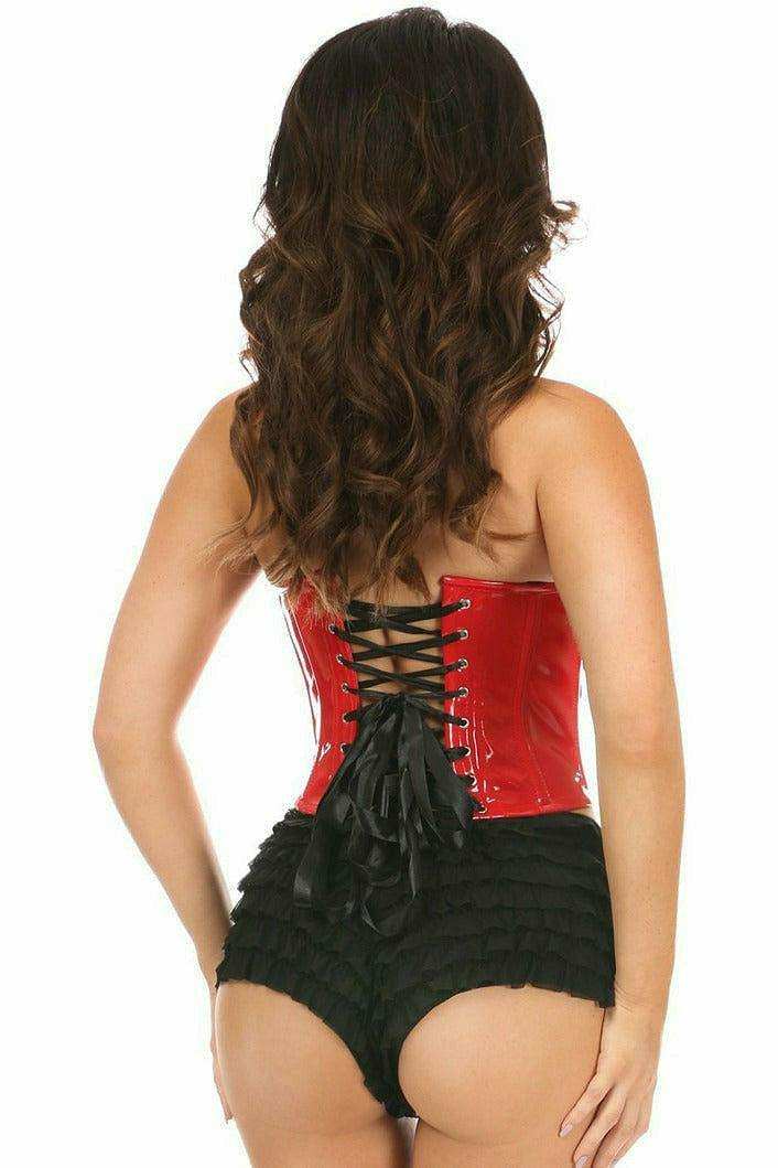 Daisy Corsets Lavish Red Patent PVC Underwire Bustier - Daisy Corsets - Flyclothing LLC