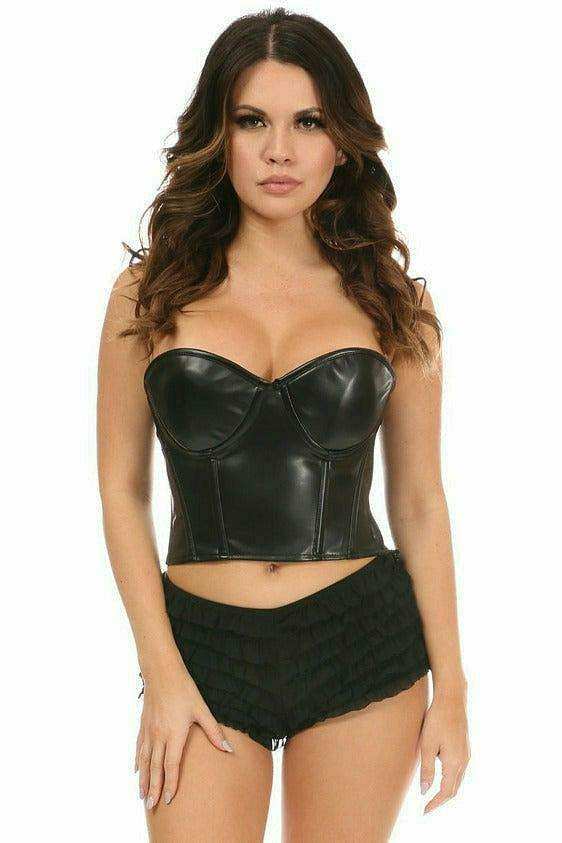 Daisy Corsets Lavish Faux Leather Underwire Bustier - Daisy Corsets - Flyclothing LLC