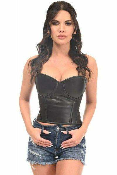 Daisy Corsets Lavish Faux Leather Underwire Bustier - Daisy Corsets - Flyclothing LLC