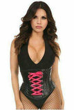 Daisy Corsets Lavish Wet Look Faux Leather Lace-Up Under Bust Corset - Daisy Corsets - Flyclothing LLC