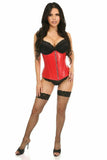 Daisy Corsets Lavish Red Wet Look Under Bust Corset - Daisy Corsets - Flyclothing LLC