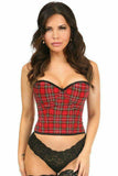 Daisy Corsets Lavish Red Plaid Underwire Bustier - Daisy Corsets - Flyclothing LLC