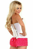 Daisy Corsets Lavish White Sweetheart Front Zipper Corset - Daisy Corsets - Flyclothing LLC