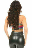 Daisy Corsets Lavish Rainbow Glitter Short Bustier Top - Daisy Corsets - Flyclothing LLC