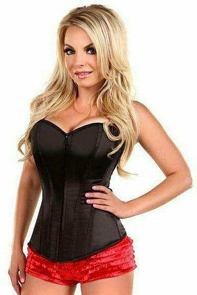 Daisy Corsets Lavish Black Sweetheart Front Zipper Corset - Daisy Corsets - Flyclothing LLC