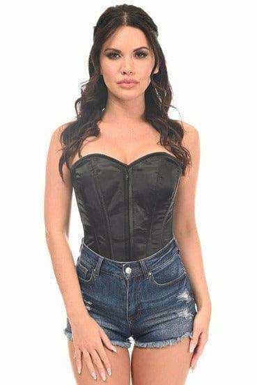 Daisy Corsets Lavish Black Sweetheart Front Zipper Corset - Daisy Corsets - Flyclothing LLC