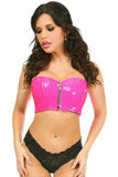 Daisy Corsets Lavish Hot Pink Patent Short Bustier Top - Daisy Corsets - Flyclothing LLC