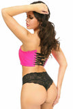 Daisy Corsets Lavish Hot Pink Patent Short Bustier Top - Daisy Corsets - Flyclothing LLC