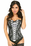 Daisy Corsets Lavish White Lace-Up Over Bust Corset w/Black Lace - Daisy Corsets - Flyclothing LLC