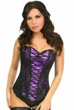 Daisy Corsets Lavish Purple Lace-Up Over Bust Corset w/Black Lace - Daisy Corsets - Flyclothing LLC