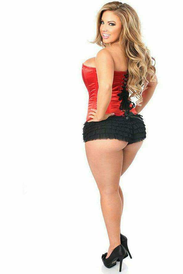 Daisy Corsets Lavish Red Sweetheart Front Zipper Corset - Daisy Corsets - Flyclothing LLC