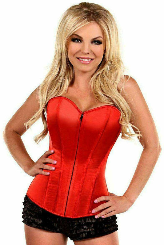 Daisy Corsets Lavish Red Sweetheart Front Zipper Corset - Daisy Corsets - Flyclothing LLC