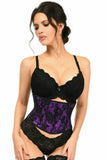 Daisy Corsets Lavish Purple w/Black Lace Overlay Mini Cincher - Daisy Corsets - Flyclothing LLC