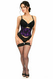 Daisy Corsets Lavish Purple w/Black Lace Overlay Mini Cincher - Daisy Corsets - Flyclothing LLC